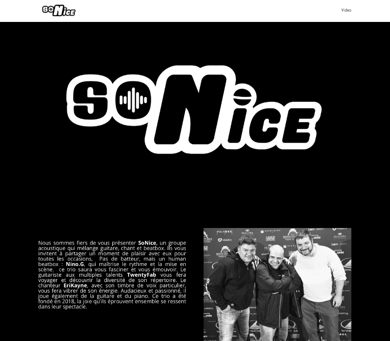 SoNice website